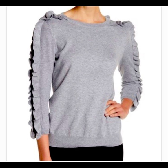 Anthropologie Philosophy Grey Crew Neck Sweater - Picture 1 of 9